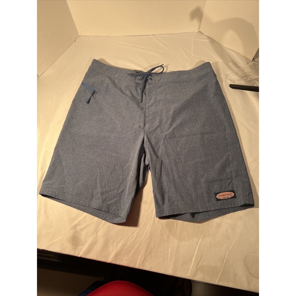 Vineyard Vines‎ Heather Stretch Board Shorts Mens 35 swim trunks blue water
